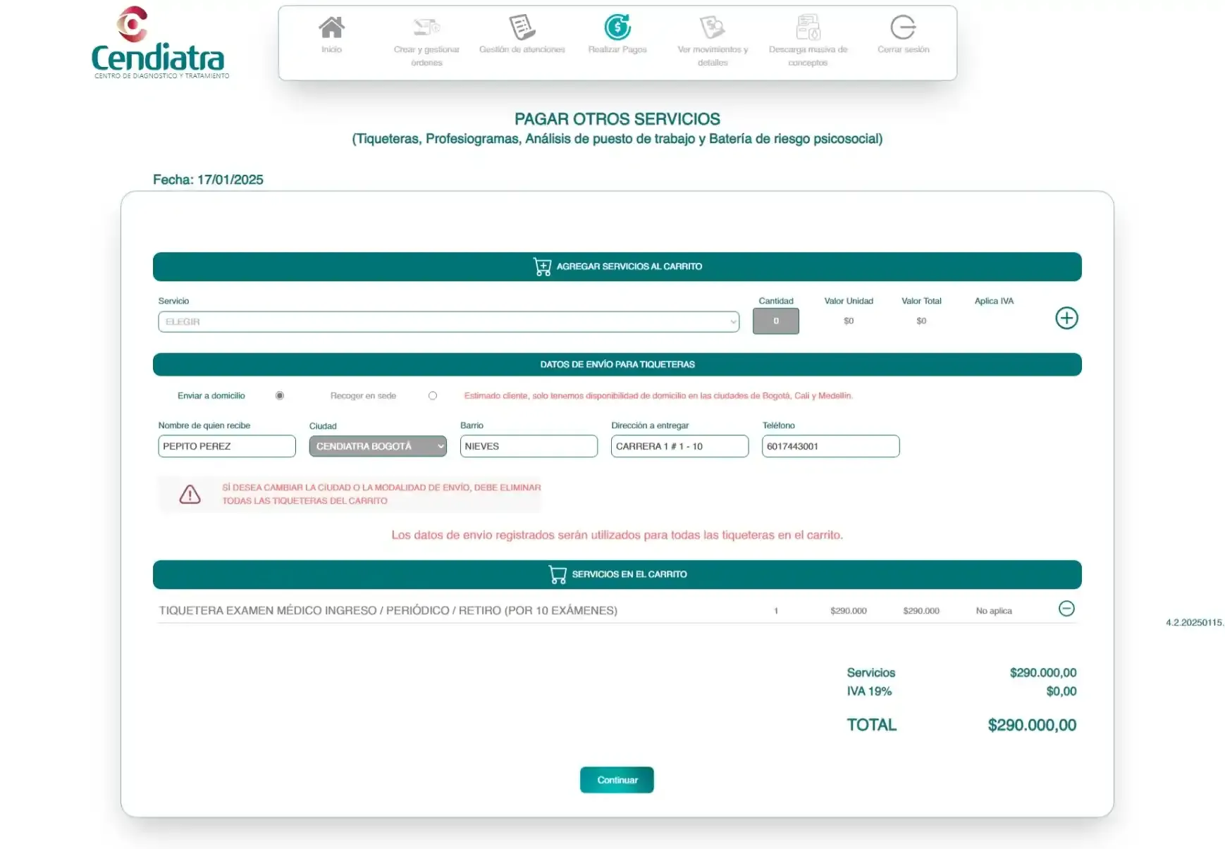 Pago de Otros Servicios