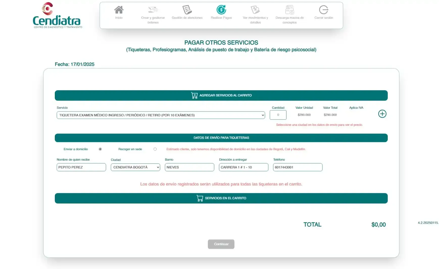 Pago de Otros Servicios