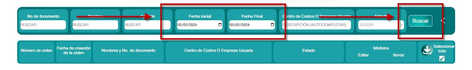 Gestionar Ordenes
